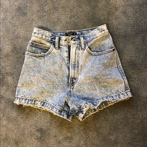 Ultra High Rise Denim Shorts